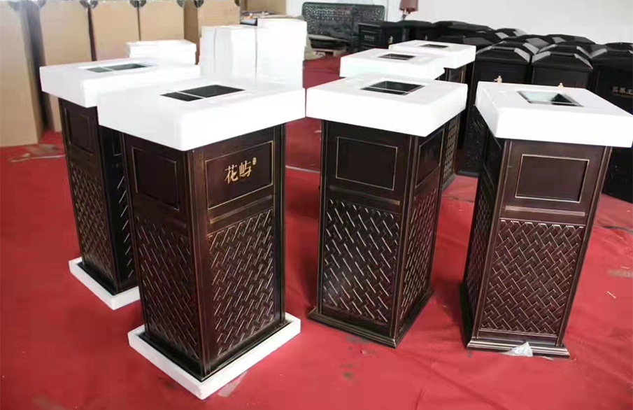 復(fù)古戶外不銹鋼垃圾桶