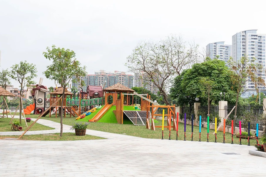 幼兒園露天游樂(lè)設(shè)備組合滑梯
