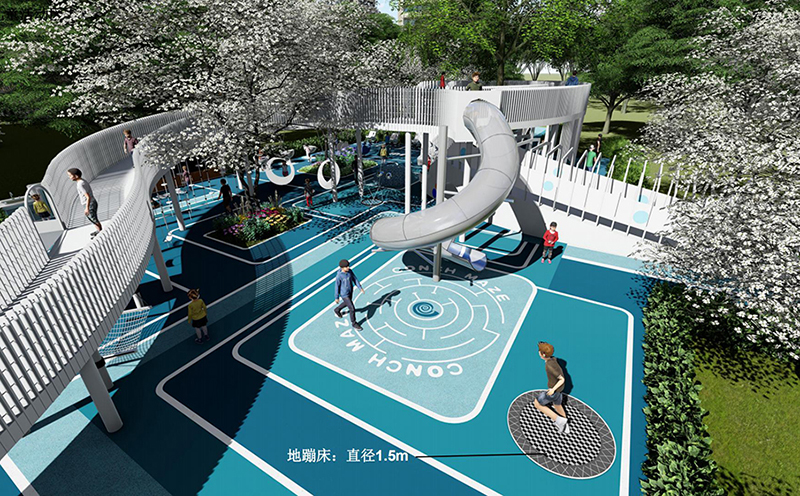 小青龍主題無動(dòng)力兒童游樂園